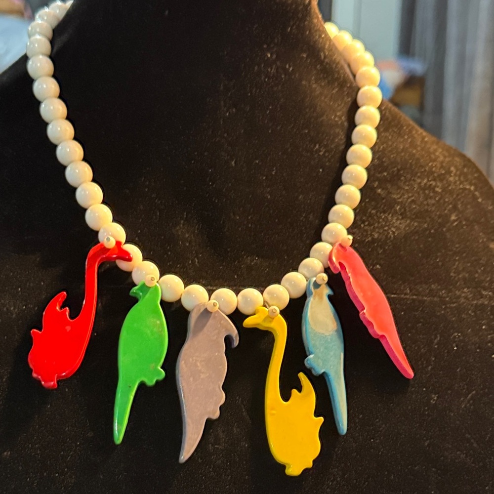 Tatty Devine Colorful bird parrot  Pendant Necklace - Picture 3 of 5